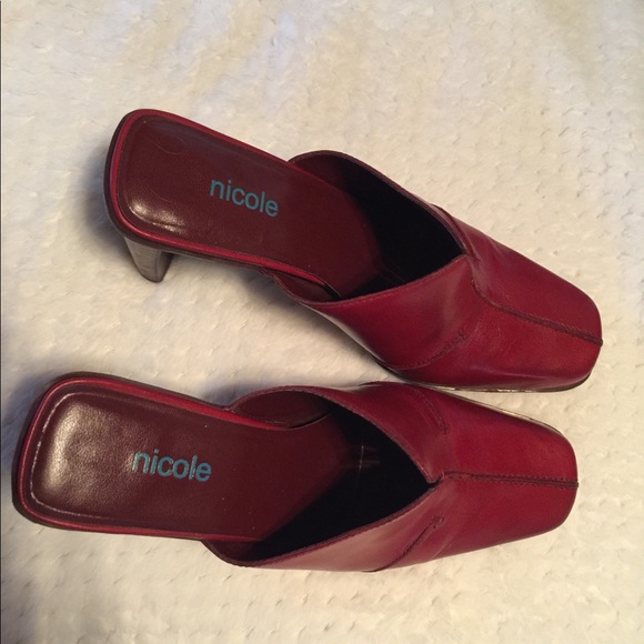 Nicole slide on shoes 5.5 🎉New Burgundy Ladies - Picture 2 of 4
